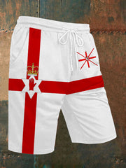 Men's Northern Ireland Flag Print Casual Shorts