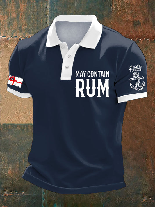 Men's Rum Lover Printed Casual Tops