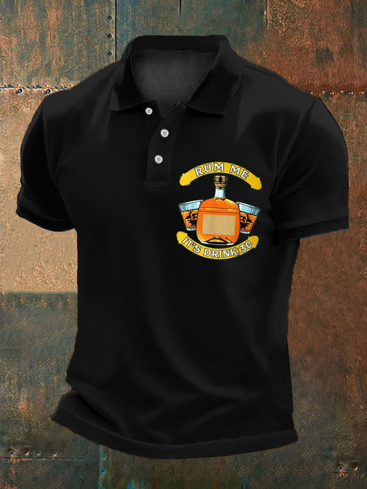 Men's Rum Lover Printed Casual Tops
