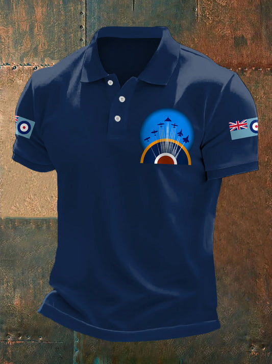 Men's Vintage Wings Of Freedom Print Casual Top