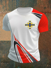 Men's Northern Ireland Football Print Casual T-Shirt