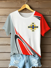 Men's Northern Ireland Football Print Casual T-Shirt