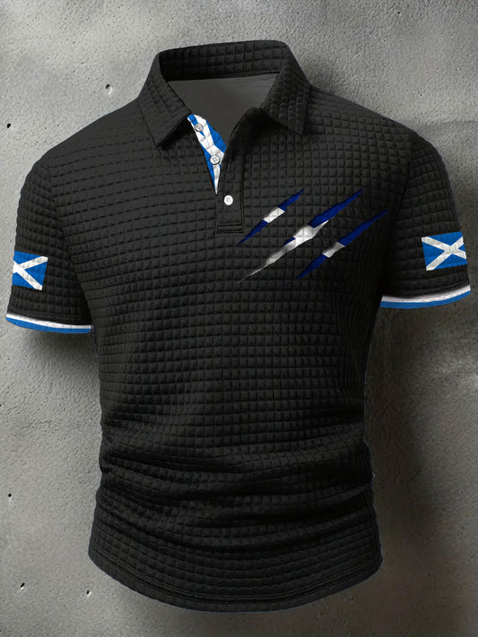 Men's Scotland Flag Proud The Brave Printed Casual Tops