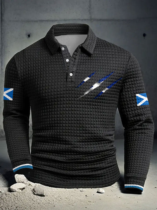 Men's Scotland Flag Proud The Brave Printed Casual Tops