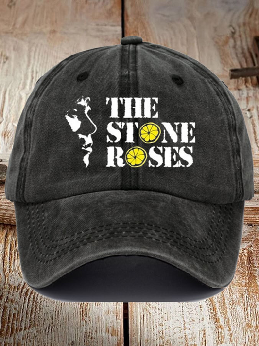 Unisex Lemon Roses Music Lover Print Hat