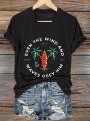 Women'S Casual Christian Scripture Graphic Print Short Sleeve T-Shirt