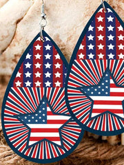 Flag Pentagram Earrings