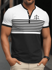 Men's Faith Print Henley T-Shirt