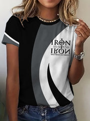 Women's Vintage Faith “Iron Sharpens Iron Brothers In Christ” Print Crew Neck T-Shirt