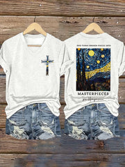 God Turns Broken Pieces Into Masterpieces Give Him Find Your Picces  Print T-shirt