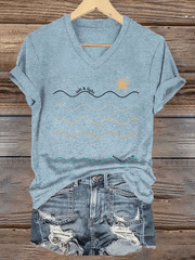 Women's Salt & Light Faith Print V-Neck T-Shirt