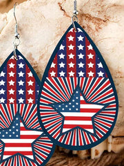 Flag Pentagram Earrings