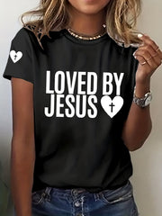 Women's Loved By Jesus Print T-Shirt