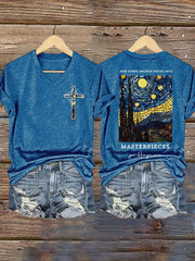 God Turns Broken Pieces Into Masterpieces Give Him Find Your Picces  Print T-shirt