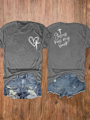 Women's Love Like Jesus Jesus Has My Back Print T-Shirt