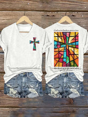 God Turns Broken Pieces Into Masterpieces  Print T-shirt