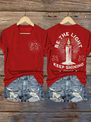 Be The Light Keep Shining   Print T-shirt