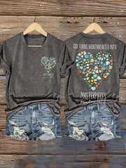 God Turns Brokenhearted into Masterpieces Psalm 147:3 Print T-shirt