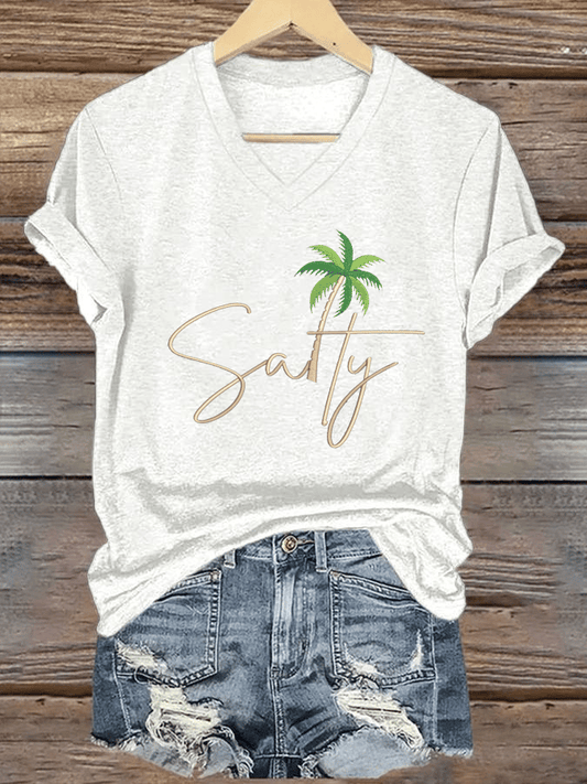 Women's Salt & Light Faith Print V-Neck T-Shirt