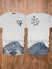 Women's Love Like Jesus Jesus Has My Back Print T-Shirt