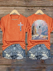 He is Not Here He Has Risen, Just As He Said  Matthew 28:6 Print T-shirt