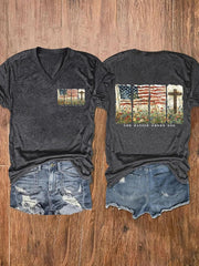 Women'S Casual One Nation Under God Faith Graphic Print Short Sleeve T-Shirt