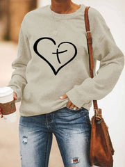 Women's JESUS has my back Print Sweatshirt