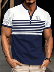 Men's Faith Print Henley T-Shirt