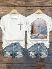 He is Not Here He Has Risen, Just As He Said  Matthew 28:6 Print T-shirt