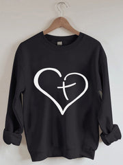 Women's JESUS has my back Print Sweatshirt