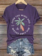 Women'S Casual Christian Scripture Graphic Print Short Sleeve T-Shirt