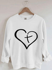 Women's JESUS has my back Print Sweatshirt
