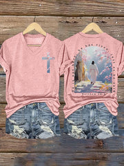 He is Not Here He Has Risen, Just As He Said  Matthew 28:6 Print T-shirt