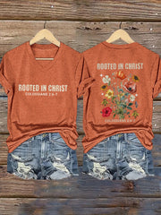Women's Vintage Floral Print T-Shirt