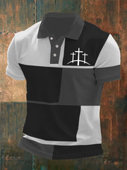 Men's Casual Contrast Color Faith Polo