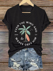 Women'S Casual Christian Scripture Graphic Print Short Sleeve T-Shirt