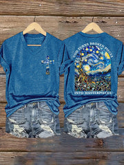 God Turns Broken Pieces Into Masterpieces  Print T-shirt