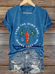 Women'S Casual Christian Scripture Graphic Print Short Sleeve T-Shirt