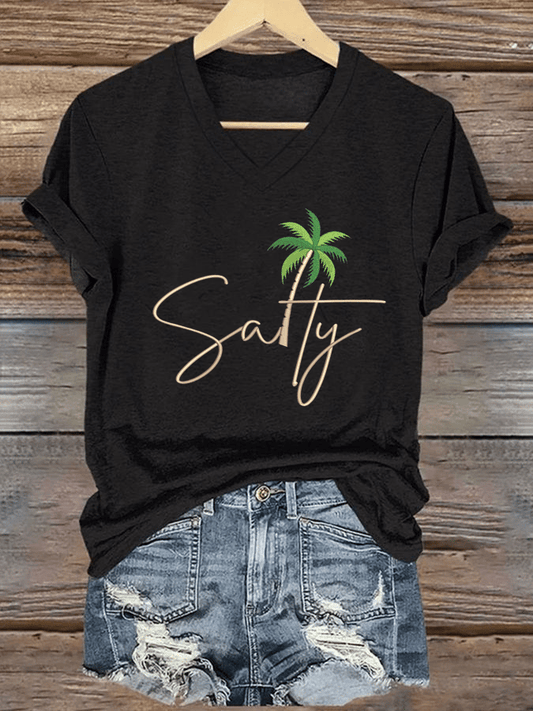 Women's Salt & Light Faith Print V-Neck T-Shirt