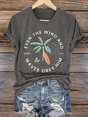 Women'S Casual Christian Scripture Graphic Print Short Sleeve T-Shirt