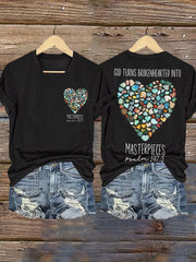 God Turns Brokenhearted into Masterpieces Psalm 147:3 Print T-shirt