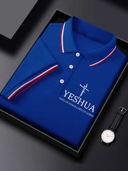 Men's  “Yeshua King OF Kings Lord Of Lords” Print Polo Shirt