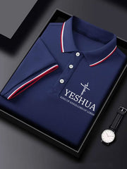 Men's  “Yeshua King OF Kings Lord Of Lords” Print Polo Shirt