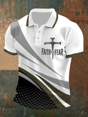 Men's Faith Over Fear Cross Faith Casual Polo