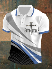 Men's Faith Over Fear Cross Faith Casual Polo
