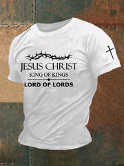 Camiseta casual con estampado de Yeshua para hombre