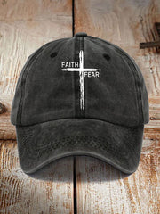 Unisex Faith Over Fear Cross Faith Hat