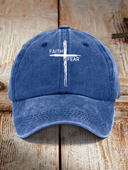 Unisex Faith Over Fear Cross Faith Hat