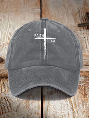 Unisex Faith Over Fear Cross Faith Hat