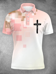 Women's Faith Cross Faith Art Geometric Print Casual Polo